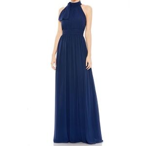 New Ieena for Mac Duggal A Line Chiffon Halter Neck Evening Gown Size 12